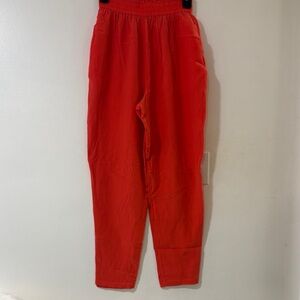 Diane Gilman Vibrant Red silk pants